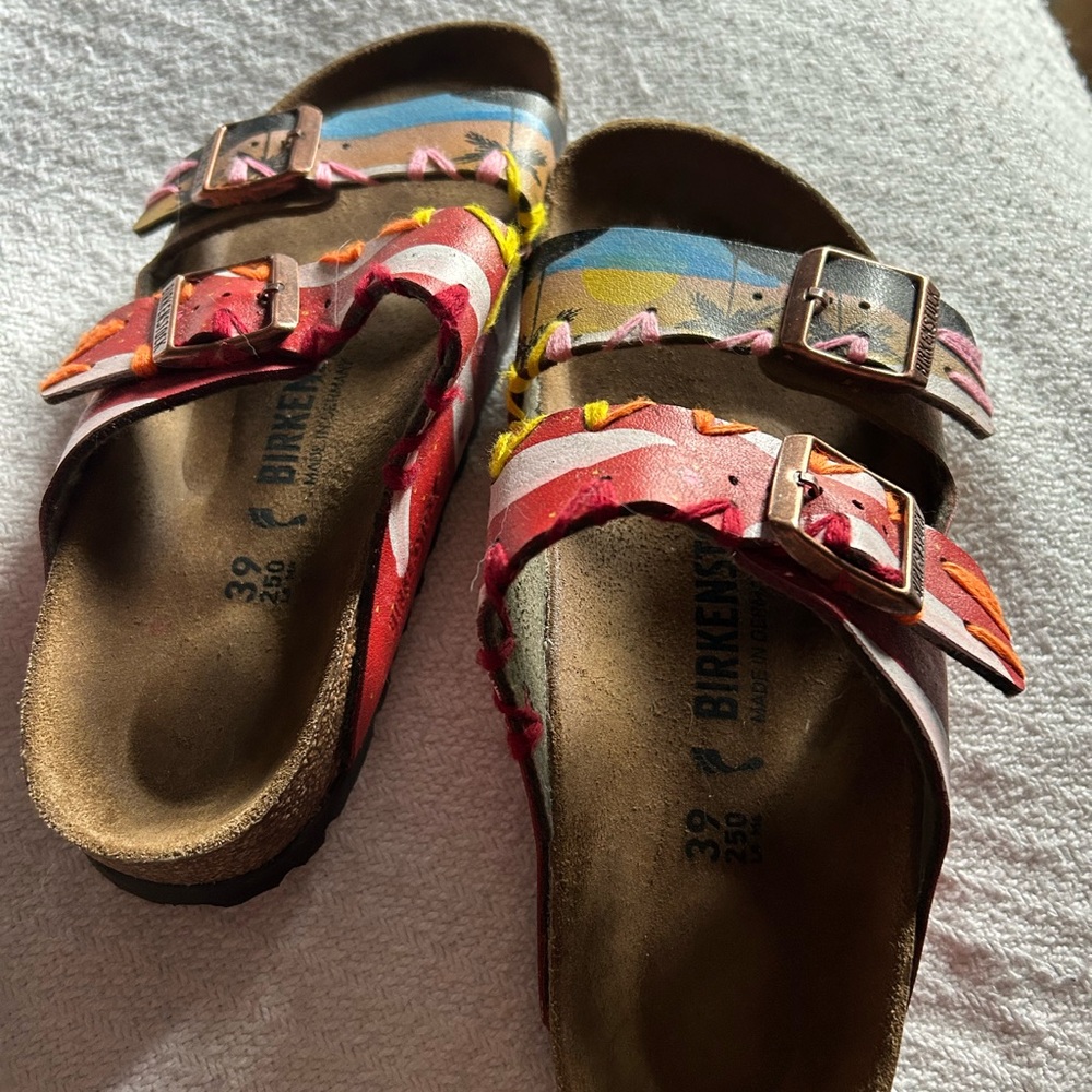 Birkenstock Deep Red Footbed Sandals - Picture 12 of 12